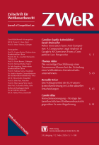 Zeitschrift für Wettbewerbsrecht (ZWeR)